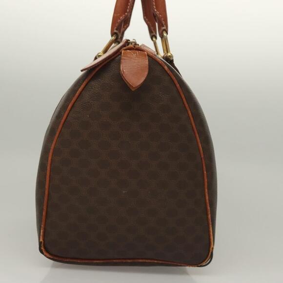 CELINE Macadam Canvas Hand Bag Pvc Leather Brown Gold - Picture 5 of 12